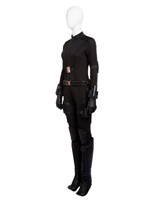 Captain America Civil War Halloween Cosplay Black Widow Costume Black Bodysuit Full Set