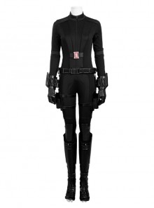 Captain America Civil War Halloween Cosplay Black Widow Costume Black Bodysuit