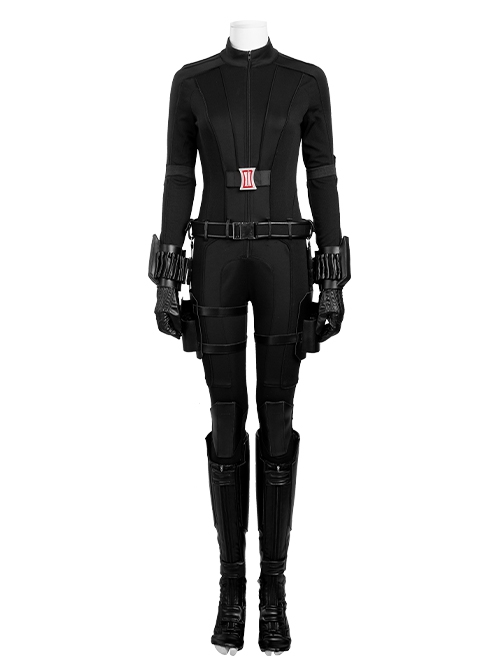 Captain America Civil War Halloween Cosplay Black Widow Costume Black Bodysuit