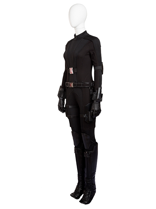 Captain America Civil War Halloween Cosplay Black Widow Costume Black Bodysuit