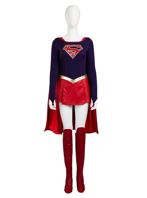 Supergirl Halloween Cosplay Kara Zor-El Costume Full Set