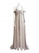 Game Of Thrones Halloween Cosplay Dragon Mother Daenerys Targaryen Costume Gray Halter Long Dress