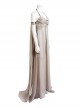 Game Of Thrones Halloween Cosplay Dragon Mother Daenerys Targaryen Costume Gray Halter Long Dress