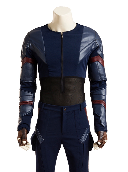 Captain America Civil War Halloween Cosplay Captain America Upgraded Version Costume Base Top