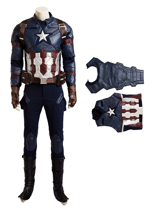 Captain America Civil War Halloween Cosplay Captain America Upgraded Version Costume Vest