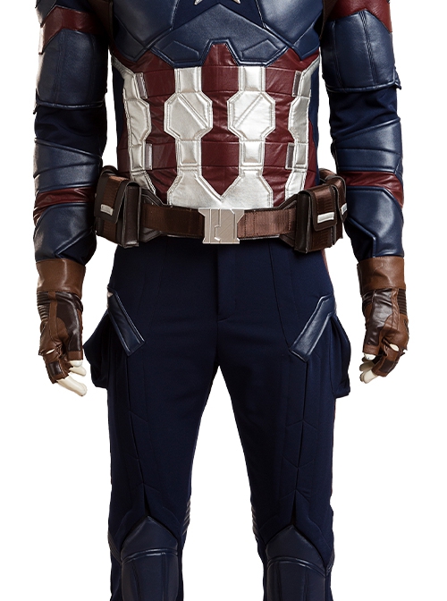 Captain America Civil War Halloween Cosplay Captain America Costume Upgraded Version Waistband Set