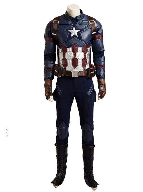 Captain America Civil War Halloween Cosplay Captain America Costume Upgraded Version Brown Gloves