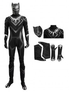 Captain America Civil War Halloween Cosplay Black Panther Costume Full Set