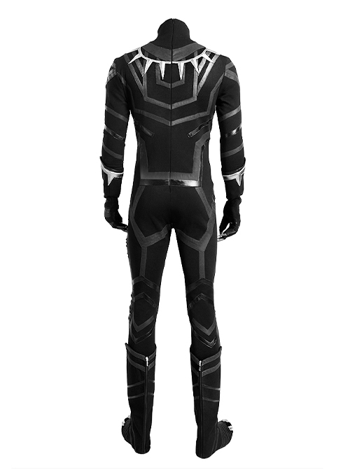 Captain America Civil War Halloween Cosplay Black Panther Bodysuit And Gloves