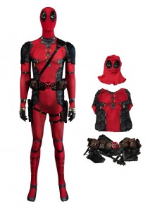 Deadpool & Wolverine Halloween Cosplay Deadpool Printed Version Costume Bodysuit Set Without Props