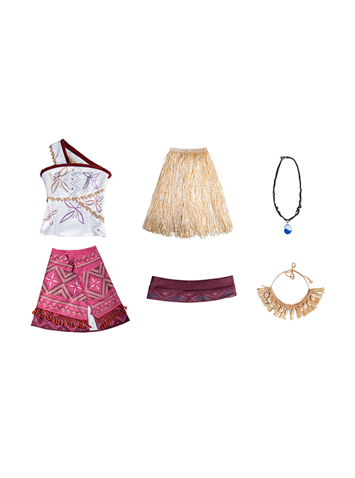 Anime Movie Animated Moana 2 Halloween Cosplay Moana Costume Set Without Shoes