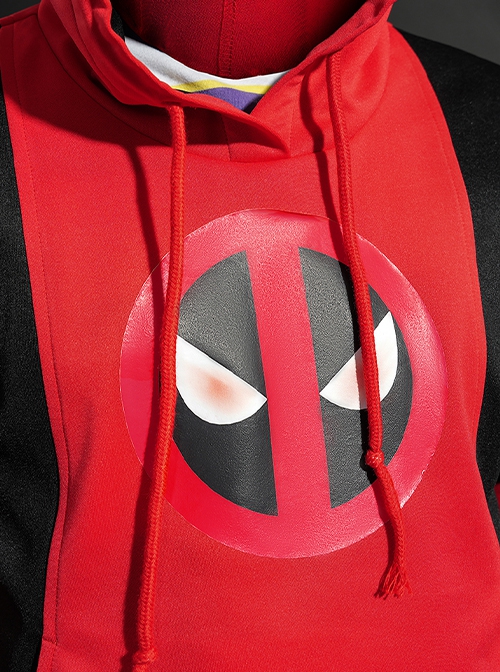 Movie Deadpool & Wolverine Halloween Cosplay Deadpool Children Hoodie Costume Set Without Helmet And Shoes