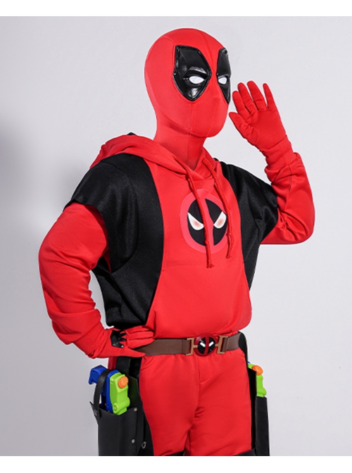 Movie Deadpool & Wolverine Halloween Cosplay Deadpool Children Hoodie Accessories Helmet