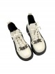 Cool Leisure Versatile British Style Gothic Punk Thick Soles Round Toe Martin Short Boots