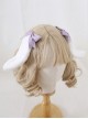 Cute Girl Versatile Daily Bowknot Fluffy Lop Rabbit Sweet Lolita Side Clip Headdress