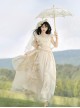 Greek Goddess Murtha Apricot 3D Flower Holy Fairy Lace Tassel Classic Lolita Sleeveless Dress