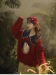 Snow White Autumn Winter Fairy Tale Style Kawaii Fashion Red Doll Collar Lantern Sleeves Pullover Sweater