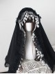 Holy Elegant Dark Nun Halloween Cosplay Gorgeous Lace Tassel Gothic Lolita Kerchief Headdress