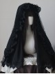 Holy Elegant Dark Nun Halloween Cosplay Gorgeous Lace Tassel Gothic Lolita Kerchief Headdress