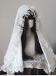 Holy Elegant Dark Nun Halloween Cosplay Gorgeous Lace Tassel Gothic Lolita Kerchief Headdress