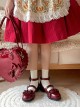 Merulu Series Ruffle Decoration Cute Lace Shoelaces Bowknot Sweet Lolita Mary Jane Low Heel Shoes