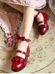 Merulu Series Ruffle Decoration Cute Lace Shoelaces Bowknot Sweet Lolita Mary Jane Low Heel Shoes