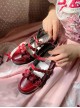 Merulu Series Ruffle Decoration Cute Lace Shoelaces Bowknot Sweet Lolita Mary Jane Low Heel Shoes