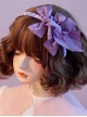 Fairy Tale Style Cute Wine Textured Pleats Side Bowknot Sweet Lolita Headband