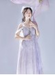 Mermaid Butterfly Series Chinese Elements Han Elements Light Purple Beautiful Elegant Classic Lolita Suspender Long Dress