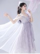 Mermaid Butterfly Series Chinese Elements Han Elements Light Purple Beautiful Elegant Classic Lolita Suspender Long Dress