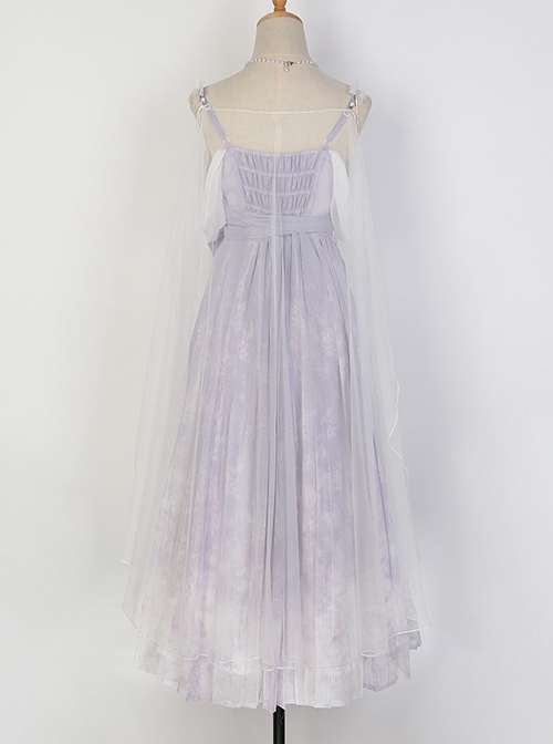 Mermaid Butterfly Series Chinese Elements Han Elements Light Purple Beautiful Elegant Classic Lolita Suspender Long Dress