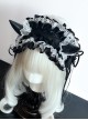 Handmade Sweet Cool Dark Halloween Ruffles Lace Cosplay Cute Devil Horns Gothic Lolita Headband