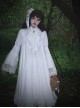 Requiem Series Cute Retro Ghost Doll Little Ghost White Gothic Lolita Long Sleeves Dress Fishbone Girdle Set