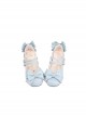 Little Kate Series Cute Mercerized Satin Lacquered Sweet Cat Ears Bowknot Lolita Round Toe Low Heel Shoes