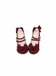 Little Kate Series Cute Mercerized Satin Lacquered Sweet Cat Ears Bowknot Lolita Round Toe Low Heel Shoes