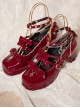 Satan Lover Series Elegant Sweet Halloween Gothic Lolita Devil Wings High Heels Patent Leather Mary Jane Shoes