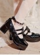 Satan Lover Series Elegant Sweet Halloween Gothic Lolita Devil Wings High Heels Patent Leather Mary Jane Shoes