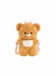 Cute Soft Plush Cartoon Bear Doll Shape Sweet Girl Kawaii Fashion Removable Shoulder Straps Backpack