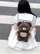 Cute Soft Plush Cartoon Bear Doll Shape Sweet Girl Kawaii Fashion Removable Shoulder Straps Backpack