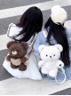 Cute Soft Plush Cartoon Bear Doll Shape Sweet Girl Kawaii Fashion Removable Shoulder Straps Backpack