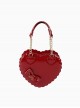 Biscuit Heart Shape PU Lace Bowknot Sweet Lolita Cute Little Handbag Kawaii Girl Crossbody Bag