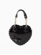 Biscuit Heart Shape PU Lace Bowknot Sweet Lolita Cute Little Handbag Kawaii Girl Crossbody Bag