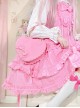 Biscuit Heart Shape PU Lace Bowknot Sweet Lolita Cute Little Handbag Kawaii Girl Crossbody Bag