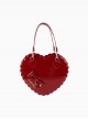 PU Biscuit Heart Shape Lace Bowknot Sweet Lolita Cute Large Size Handbag Kawaii Girl Crossbody Bag