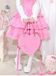 PU Biscuit Heart Shape Lace Bowknot Sweet Lolita Cute Large Size Handbag Kawaii Girl Crossbody Bag