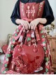 PU Biscuit Heart Shape Lace Bowknot Sweet Lolita Cute Large Size Handbag Kawaii Girl Crossbody Bag