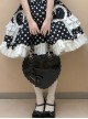 PU Biscuit Heart Shape Lace Bowknot Sweet Lolita Cute Large Size Handbag Kawaii Girl Crossbody Bag