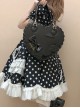 PU Biscuit Heart Shape Lace Bowknot Sweet Lolita Cute Large Size Handbag Kawaii Girl Crossbody Bag