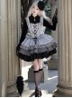 Not Guilty Series Gothic Lolita Versatile Dark Punk Three-Layer Black Beaded Necklace