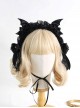 Dark Halloween Sweet Cool Cute Gothic Lolita Devil Wings Ribbon Bowknot Lace Headband